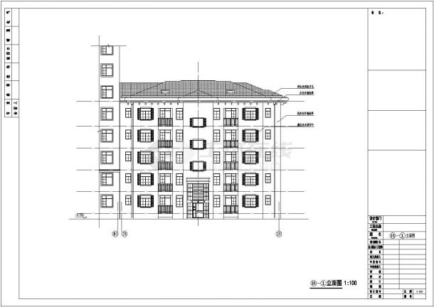 五层钢筋混凝土结构住宅楼建筑施工图-图二