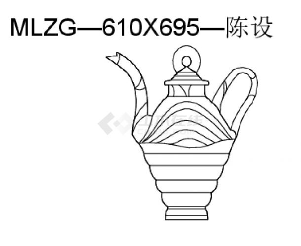 陈设类（整理图库）＆（立面）中式风格花瓶摆件123个CAD图-图一