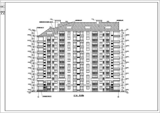 某带阁楼12层小高层住宅楼建筑施工图-图一