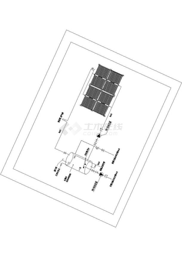 [海南]4栋高档住宅小区太阳能热水系统工程设计施工图-图一