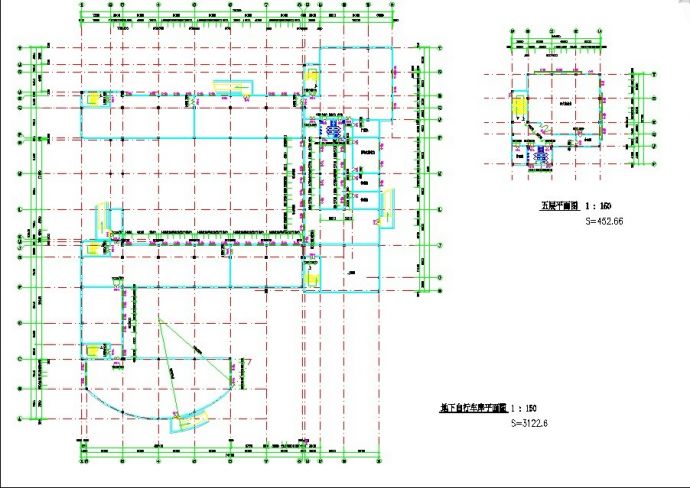 某大学1.7平米4层框架结构教学综合楼平立剖面设计CAD图纸_图1
