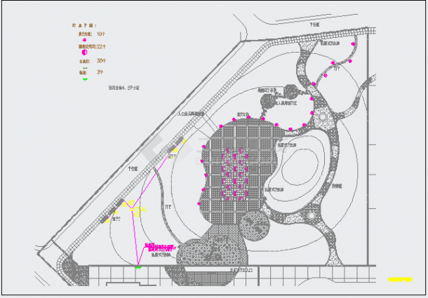 某大型公园全套园林景观改造设计CAD施工图（含效果图）-图二