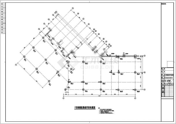 四栋框架结构商铺结构设计施工图（图纸详细）-图二