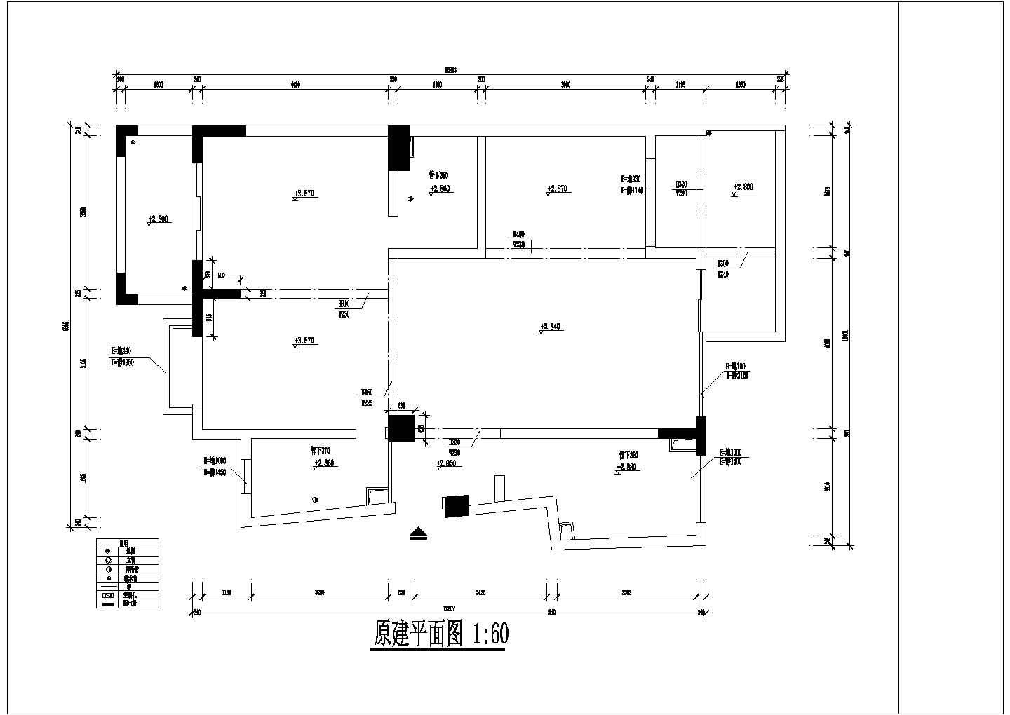 精致三室装修天花吊顶cad平面设计施工图纸（全套）