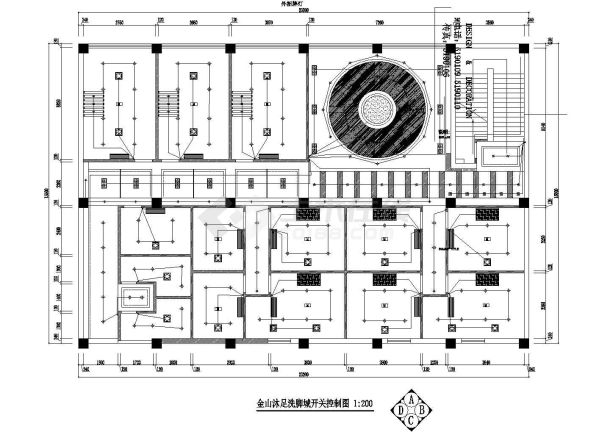 大型足疗按摩店室内精装修cad施工设计图-图二