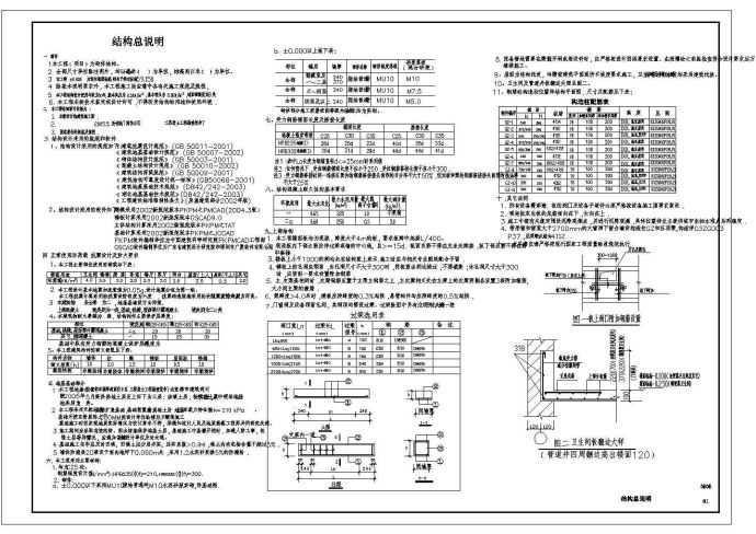 【宜都】某六层砌体结构住宅结构设计施工图纸_图1