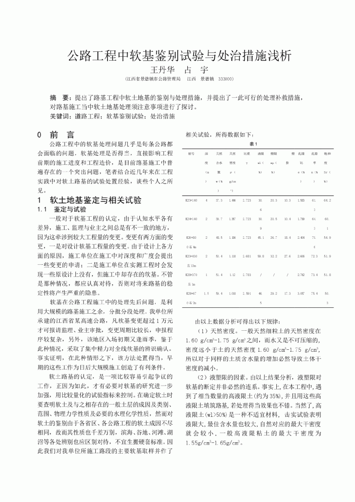 公路工程中软基鉴别试验与处治措施浅析-图一