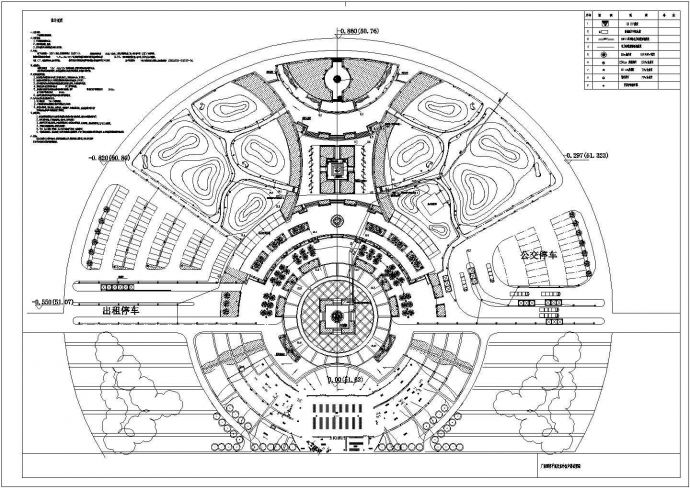 某地圆形广场电气设计施工详细图纸_图1
