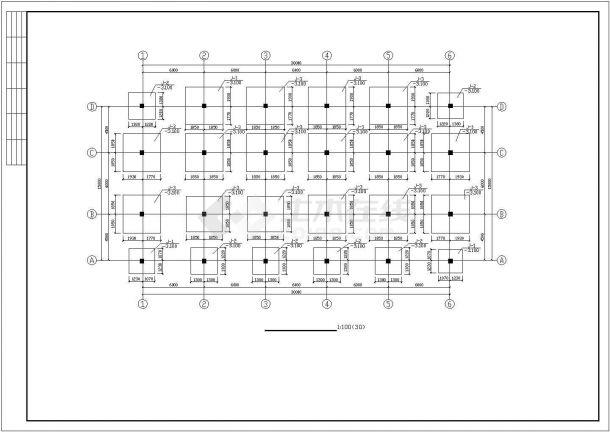 某地饭店框架结构建筑设计施工图（含设计说明）-图二