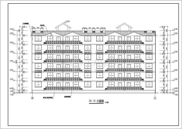 某地小区多层住宅建筑施工图（共8张）-图二