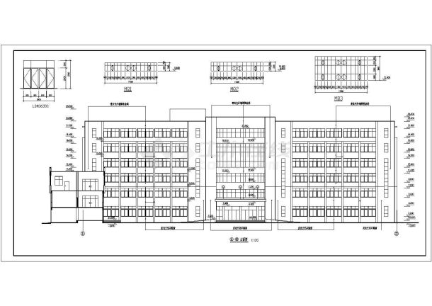 某路政大队六层办公大楼建筑施工图-图二