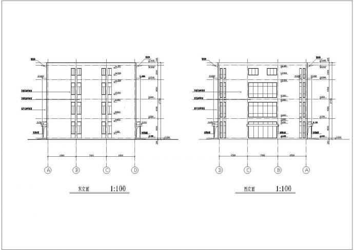 多层工业厂房建筑设计图纸（全套）_图1