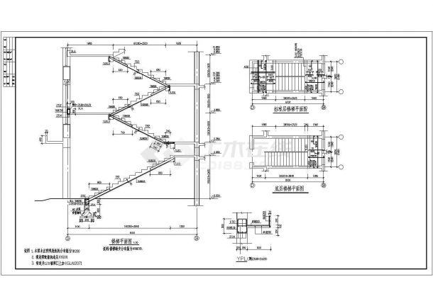 某公司六层砖混结构住宅楼结构设计施工图纸-图二