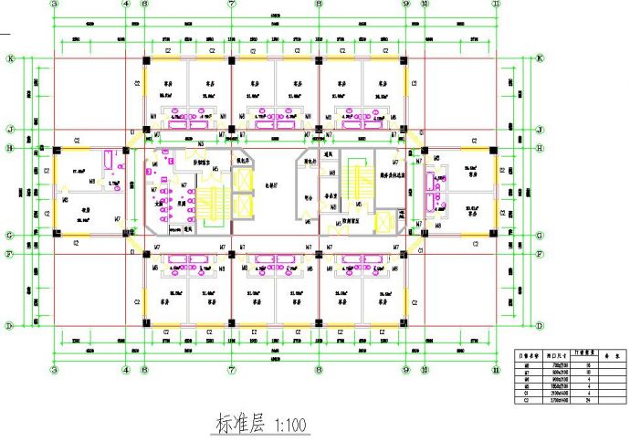 高层宾馆建筑设计施工图纸（共4张）_图1