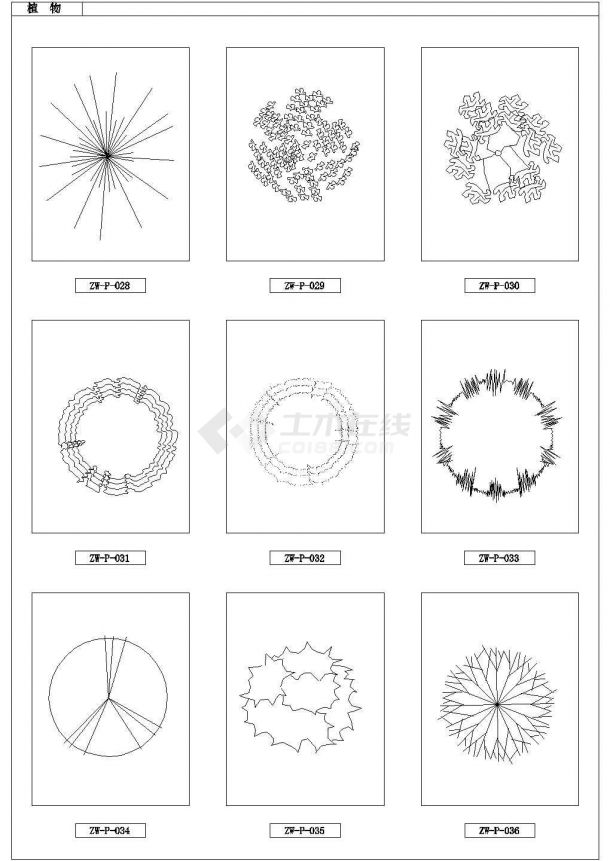 丰富多彩的园林植物景观图例设计CAD图（近百种）-图一