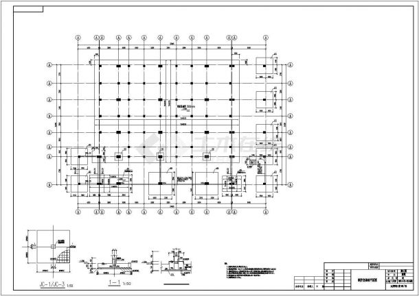 某地21米框架结构锅炉房结构施工图-图一
