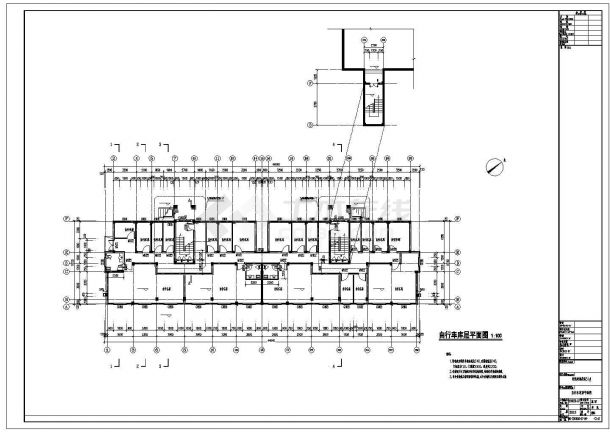 [苏州]五层加阁楼框架结构阳光小区住宅楼结构图（含建筑图）-图一