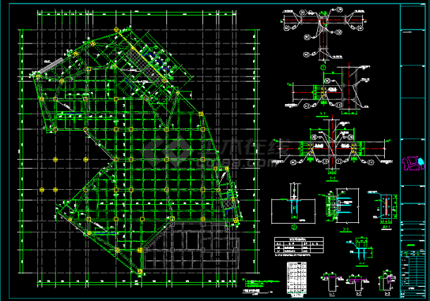 [四川]地上六层框架结构电影院楼结构施工图（地下三层）-图一