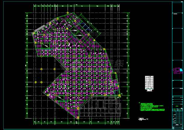 [四川]地上六层框架结构电影院楼结构施工图（地下三层）-图二