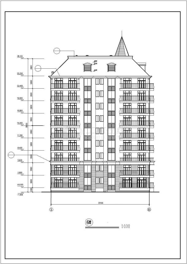 3482平米高层住宅房屋建筑设计施工图-图一