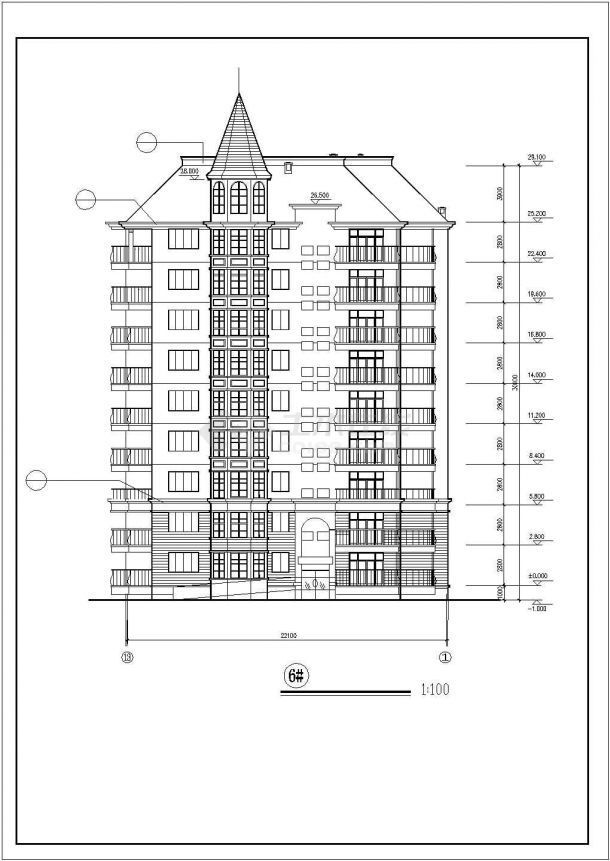 3482平米高层住宅房屋建筑设计施工图-图二