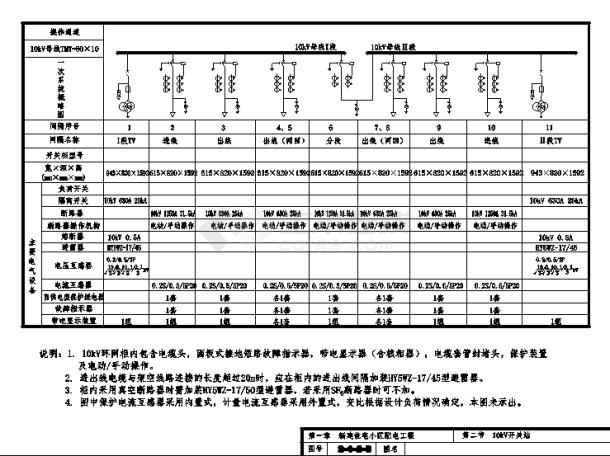 10kV环网柜电气接线图-图一