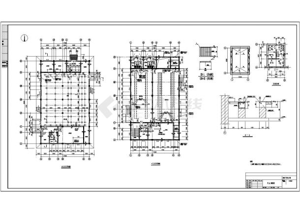 [山西]两层框架结构焦化厂201变电所建筑结构图-图二