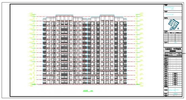 塔式高层矩形体块经济适用房建筑施工图-图二