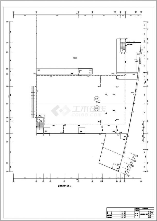  Water supply and drainage design and construction drawing of a school's canteen building on the third floor - Figure 2