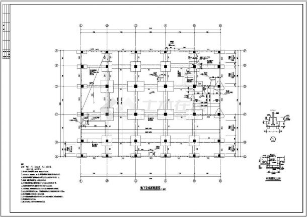 某劳动局办公楼框架结构施工图（共八张）-图一