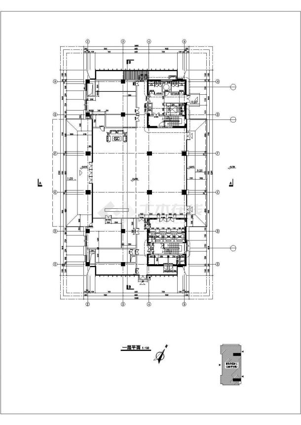 [江苏]14层框剪结构环境监测中心办公楼建筑结构施工图-图二