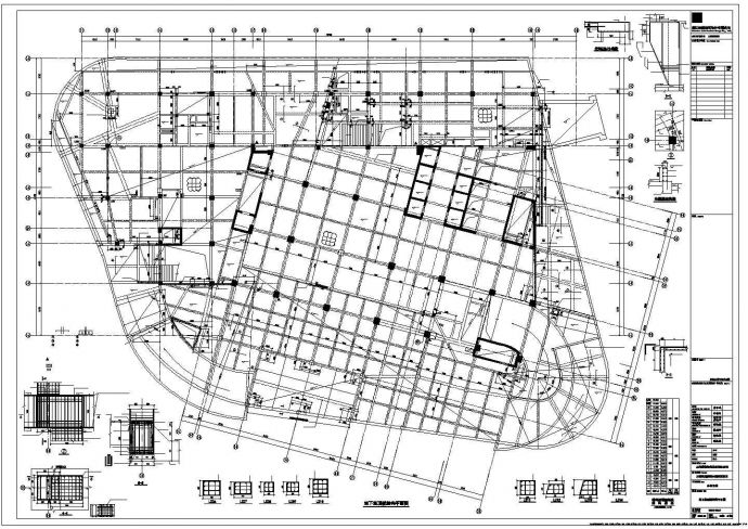 [上海]地上18层框架剪力墙结构商业办公楼建筑结构施工图_图1