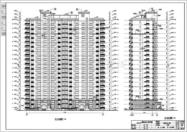 [西安]20层剪力墙结构大学内高层住宅楼建筑结构施工图-图一