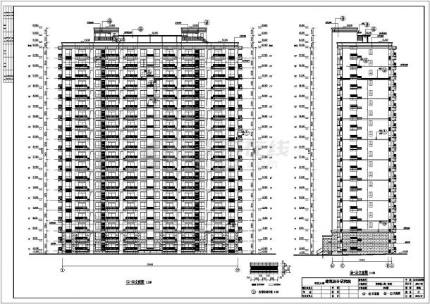 [西安]20层剪力墙结构大学内高层住宅楼建筑结构施工图-图二
