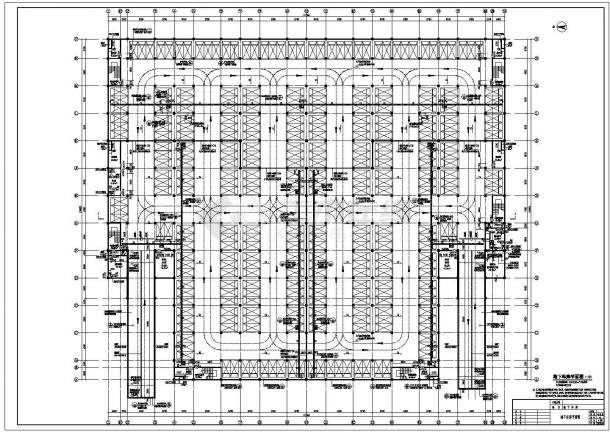 [湖北]303位大型框剪结构地下停车库建筑结构施工图-图一
