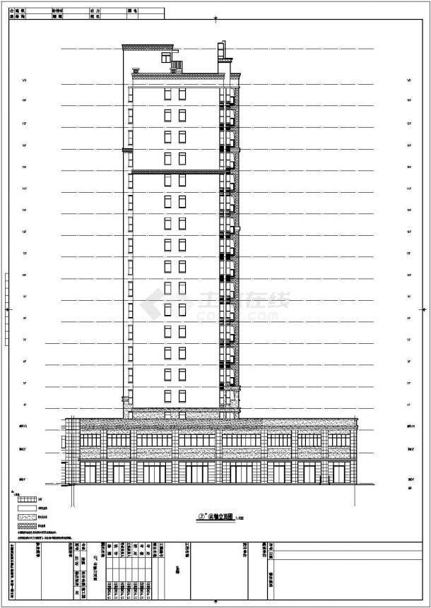 6800平18层框架剪力墙结构商住楼建筑结构全套施工图-图二