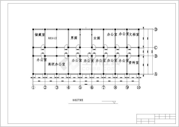 某六层框架商业办公楼毕业设计（含计算书，建筑、结构图）-图二