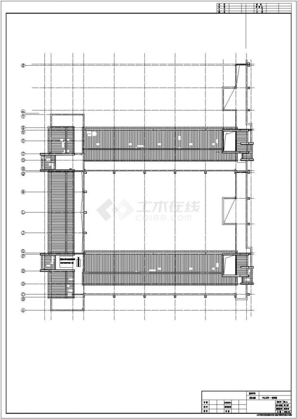 [湖南]30班三层中心小学教学楼建筑结构全套图-图一