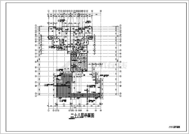 多栋楼28层现代风格住宅楼及单体建筑设计cad施工图，含说明-图一