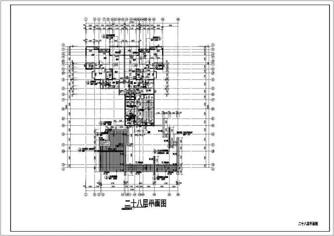 多栋楼28层现代风格住宅楼及单体建筑设计cad施工图，含说明_图1