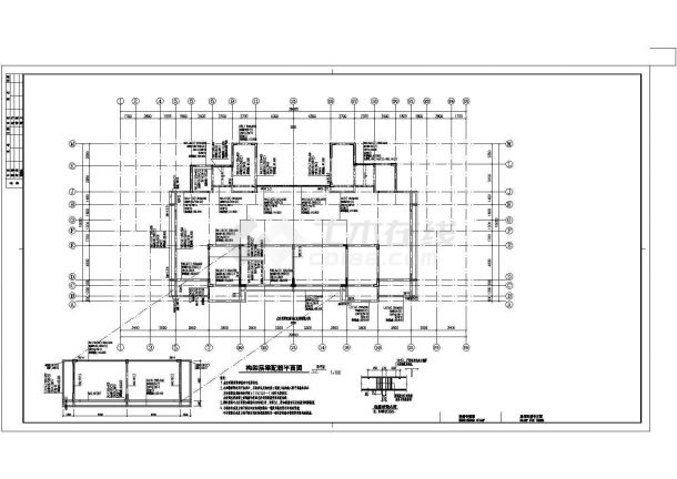 [合肥]三十层剪力墙结构高层住宅楼结构施工图（地下一层）-图一