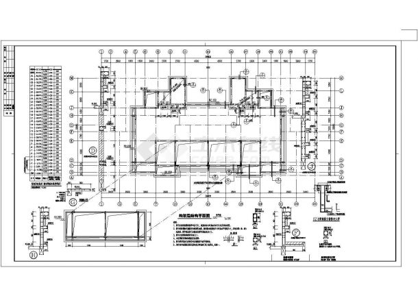 [合肥]三十层剪力墙结构高层住宅楼结构施工图（地下一层）-图二