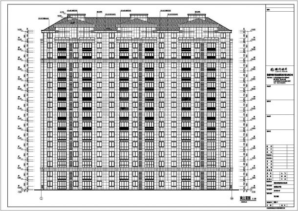 高层框剪结构单元式住宅建筑设计施工图-图一