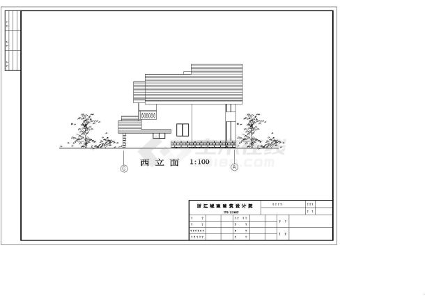 某法式坡屋顶二层自建别墅建筑设计图-图二
