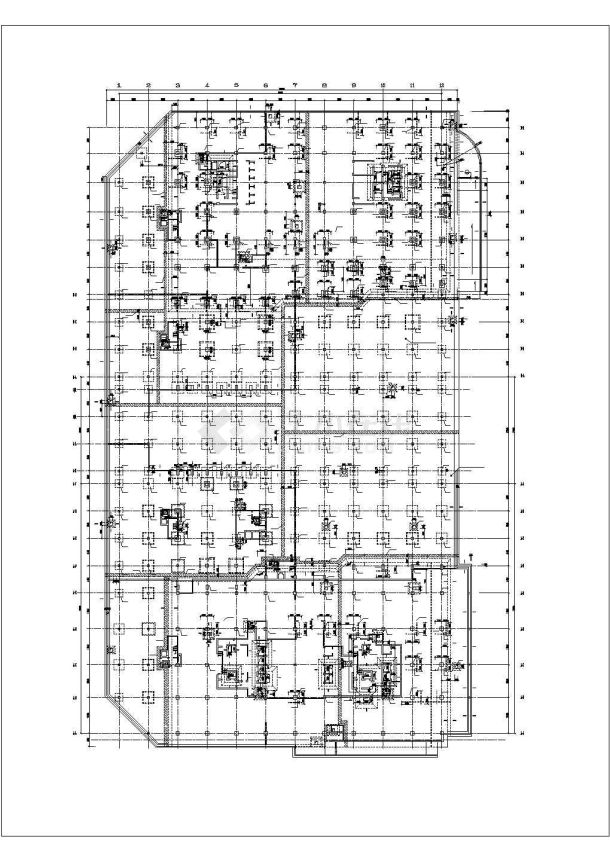 四川某18层大厦建筑结构图-图二