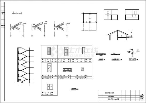[广东]3057㎡六层框架结构师范学院宿舍楼建筑结构图-图二