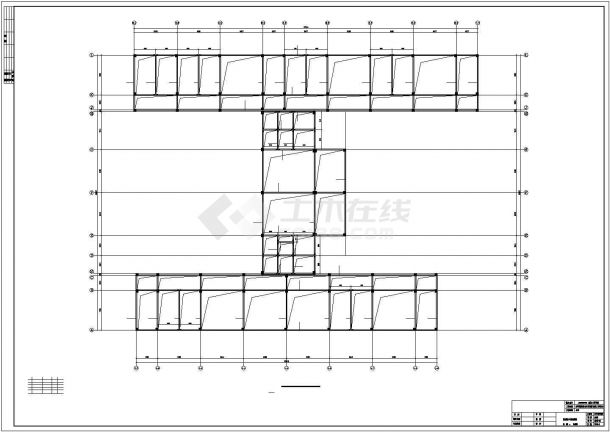 [安徽]4700㎡三层工字型框架结构小学教学楼建筑结构施工图-图一
