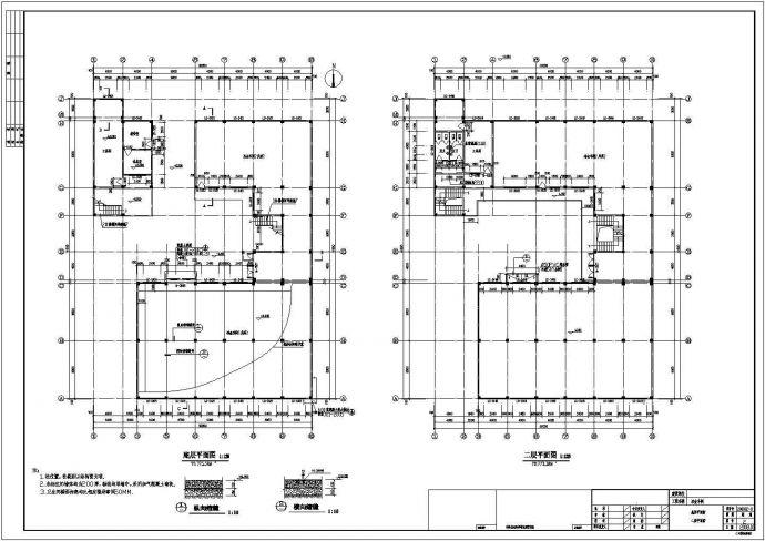 常州某四坡屋面框架结厂房建筑结构设计图(含PKPM计算模型)_图1
