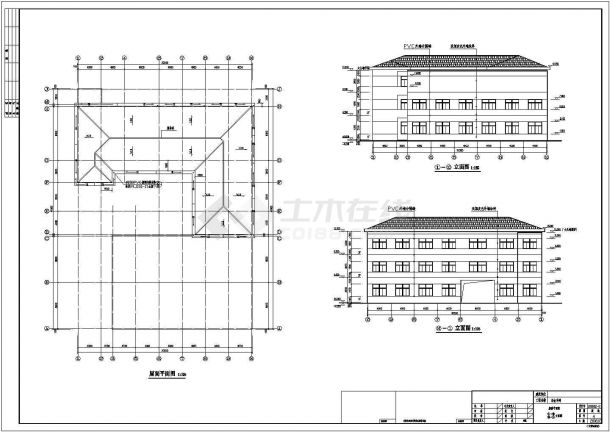 常州某四坡屋面框架结厂房建筑结构设计图(含PKPM计算模型)-图二