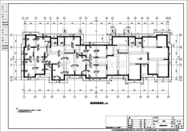 [青岛]十八层剪力墙高层住宅楼结构施工图（含车库）-图一